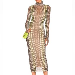 AFRM Shailene Dress in Abstract Neon Dot — never worn!